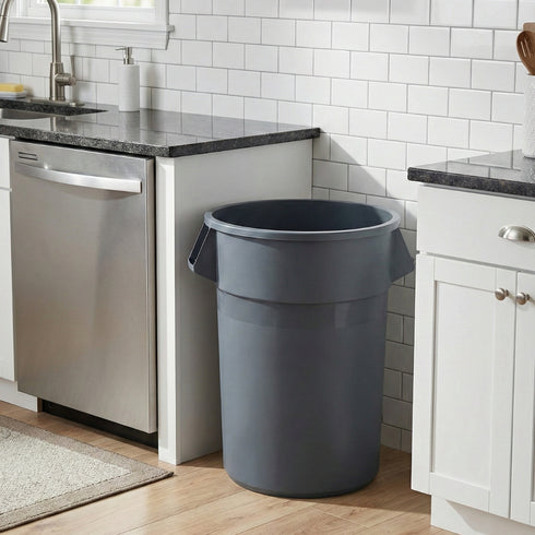 Bote Para Basura Plástico Con Tapa Agarraderas Y Base Rodable