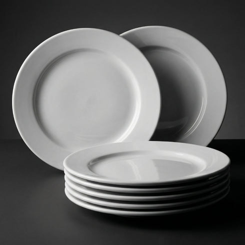 Plato Trinche De Loza Color Blanco