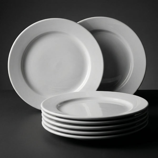 Plato Trinche De Loza Color Blanco