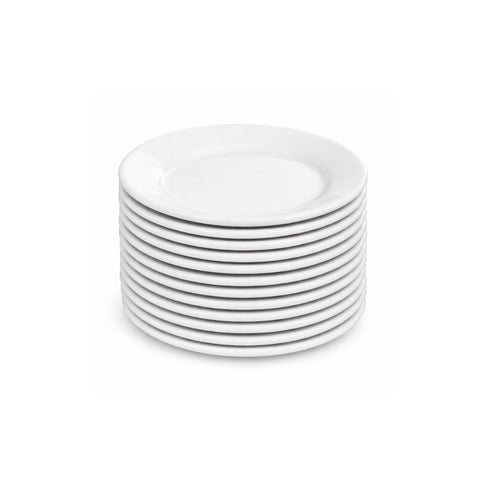 Plato Trinche De Loza Color Blanco