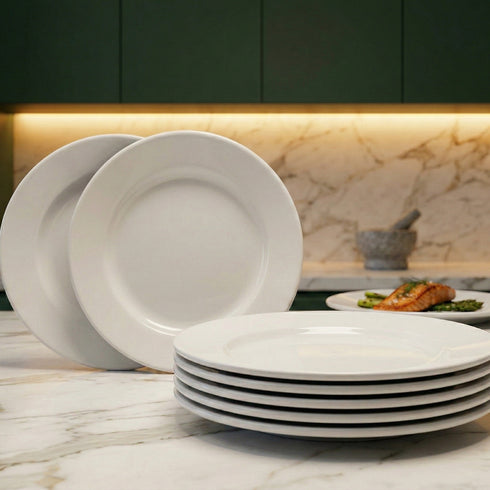 Plato Trinche De Loza Color Blanco