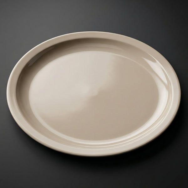 Plato Oval De Loza Color Blanco